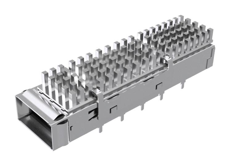 Amphenol Communications Solutions UE36C1620005B3A UE36C1620005B3A Cage QSFP-DD 1 x (Single) With Heat Sink Without Light Pipe Press-Fit