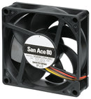 Sanyo Denki 9GA0824P4J001 9GA0824P4J001 DC Axial Fan 24 V Square 80 mm 25 Ball Bearing 73 CFM