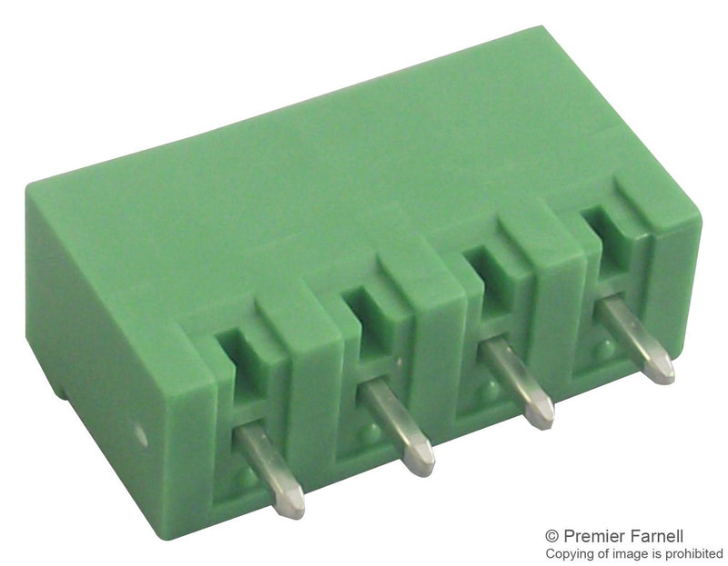 PHOENIX CONTACT 1755752 Terminal Block, Header, 5.08 mm, 4 Ways, 12 A, 250 V, Through Hole Vertical MSTBVA 2,5/ 4-G-5,08, GTIN UPC EAN: 4017918029333