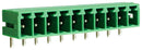 Camdenboss CTBP93HE/10 CTBP93HE/10 Terminal Block Closed Ended Header 3.81 mm 10 Ways Through Hole Right Angle