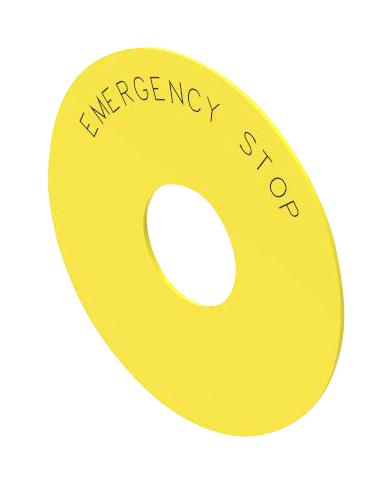 EAO 45-50J.140S 45-50J.140S Legend Plate 45 Series Emergency Stop Switches 75 mm Yellow Plastic New