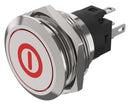 EAO 82-6151.2AA4.B001 Vandal Resistant Switch, 82 Series, 22 mm, SPDT, Maintained, Round