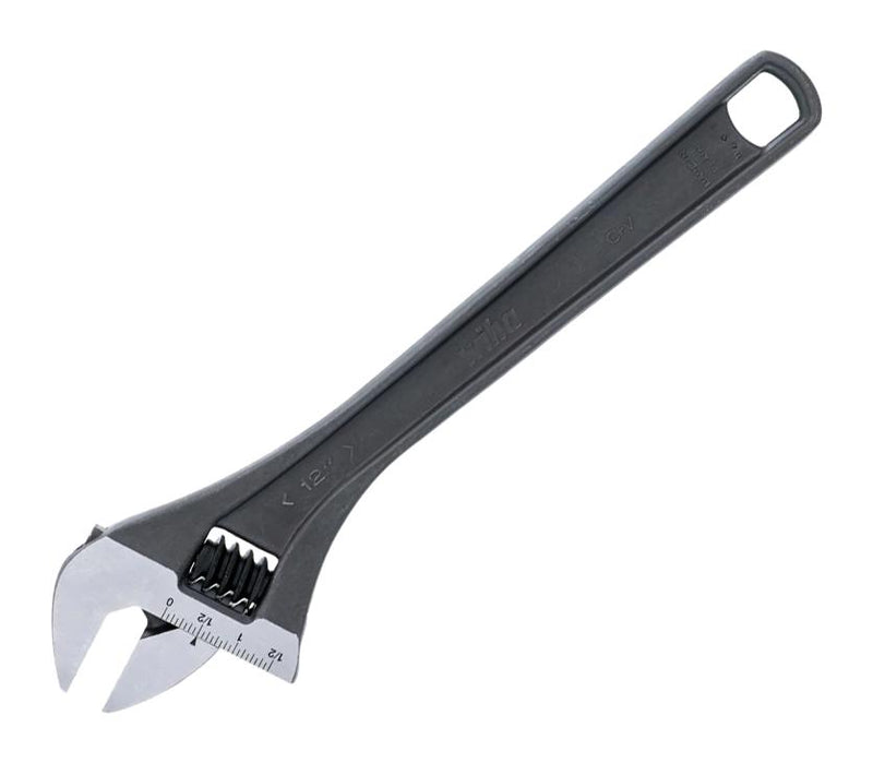 WIHA 76203 ADJ WRENCH, 1.5" JAW OPENING, 12"