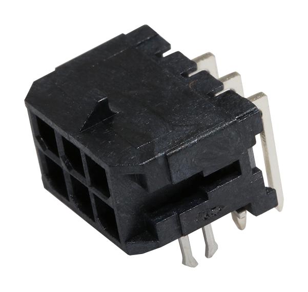 Molex 43045-0622 43045-0622 Pin Header Power Wire-to-Board 3 mm 2 Rows 6 Contacts Through Hole Right Angle