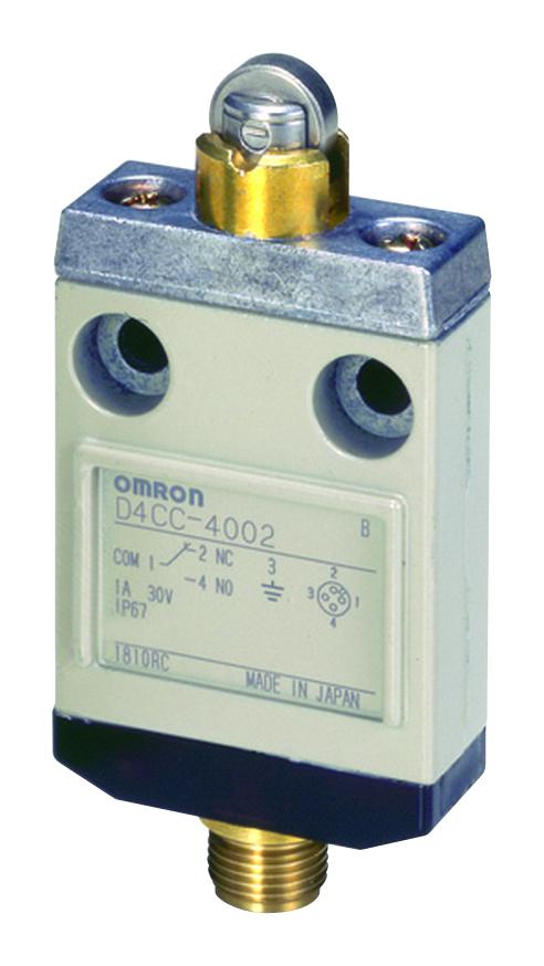 Omron Industrial Automation D4CC-4002 D4CC-4002 Limit Switch Top Roller Plunger Spdt 11.77 N D4C Series