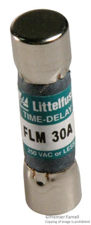 LITTELFUSE 0FLM030.T Fuse, Industrial / Power, FLM, 30 A, 250 VAC, 125 VDC, 10mm x 38mm, 13/32" x 1-1/2"