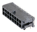 MOLEX 43045-1602 Pin Header, Wire-to-Board, 3 mm, 2 Rows, 16 Contacts, Through Hole Right Angle