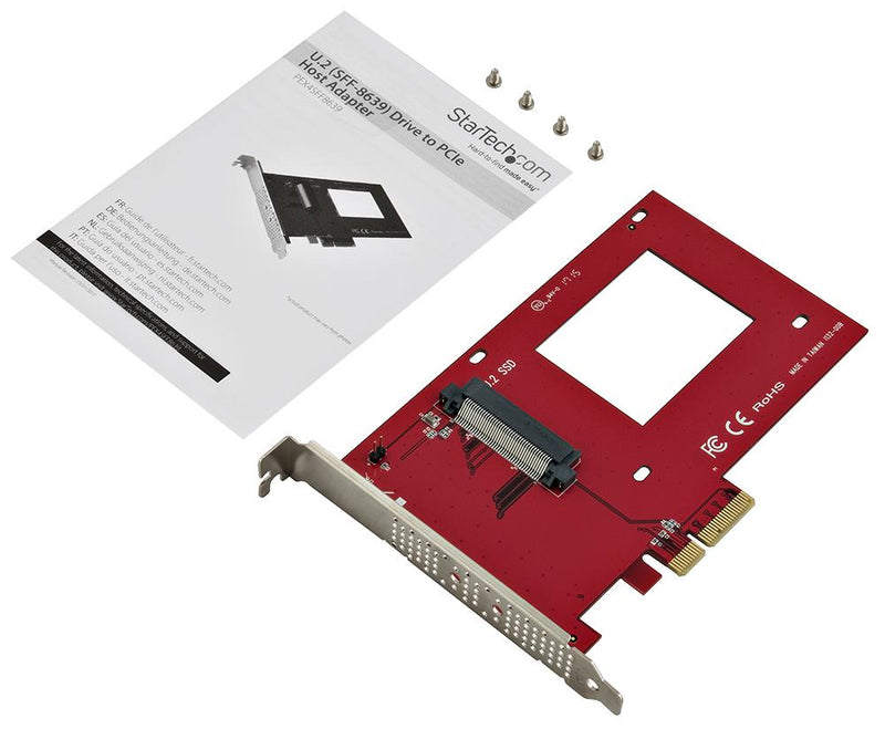 Startech PEX4SFF8639 PEX4SFF8639 Adapter U.2 to Pcie 2.5" Nvme SSD SFF-8639