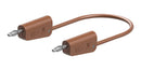 Staubli 64.1030-20027 64.1030-20027 Banana Test Lead 30 VAC 4mm Stackable Plug 78.74 " 2 m Brown