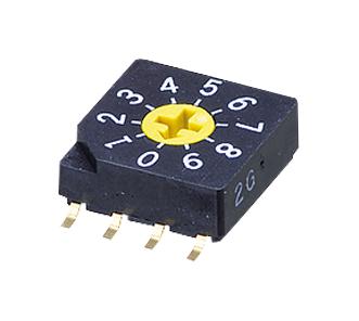 Nidec Components SC-2010TB SC-2010TB Rotary Coded Switch SC-2000 Series Surface Mount 10 Position 5 VDC BCD 100 mA