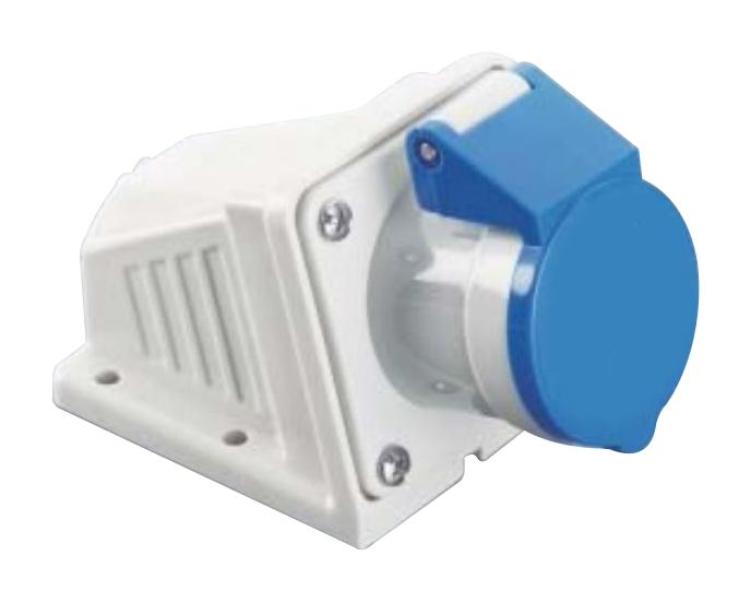 Multicomp PRO MP011062 MP011062 Pin &amp; Sleeve Connector 32 A 230 V Panel Mount Socket 2P+E Blue White