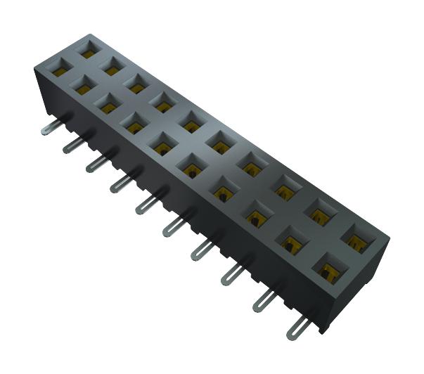 SAMTEC SMM-103-02-L-D-K-TR PCB Receptacle, Board-to-Board, Wire-to-Board, 2 mm, 2 Rows, 6 Contacts, Surface Mount