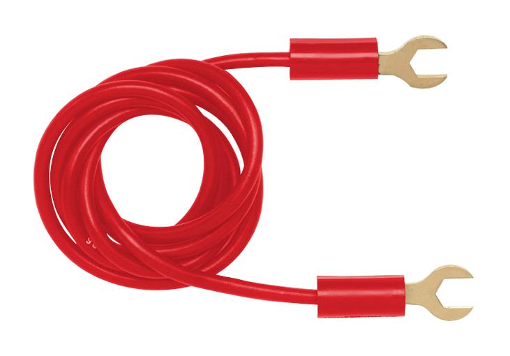 Pomona 1693-36-2 1693-36-2 Spade Lug Patch Cord Single 36 " 914 mm Red 20 A 2 kV