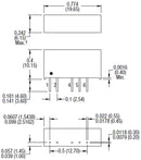 MURATA POWER SOLUTIONS MEA1D2405SC Isolated Through Hole DC/DC Converter, ITE, 1:1, 1 W, 2 Output, 5 V, 100 mA