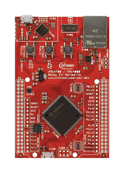 Infineon KITXMC47RELAX5VADV1TOBO1 KITXMC47RELAX5VADV1TOBO1 Evaluation Board Relax Kit XMC47 MCU On-Board Debugger