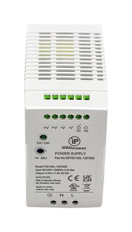 IDEAL POWER 56YSD100L-2404000 AC/DC DIN Rail Power Supply (PSU), ITE, 1 Output, 96 W, 24 VDC, 4 A