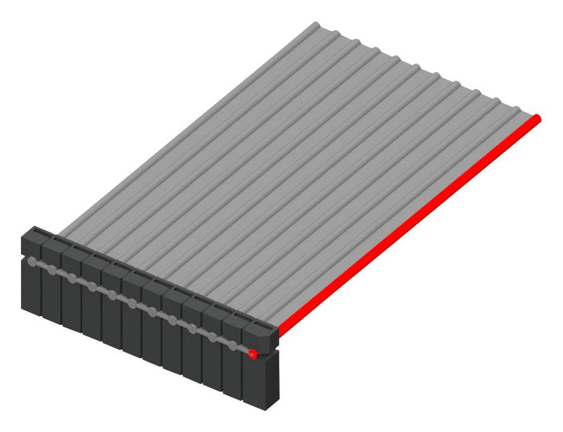 Samtec IDSS-04-D-04.00-G-R IDSS-04-D-04.00-G-R Ribbon Cable IDC Receptacle to 4 Ways " 101.6 mm 2.54 Idss