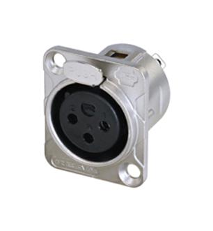 REAN RC3FDL XLR Connector, 3 Contacts, Receptacle, Panel Mount, Tin Plated Contacts, Zinc Body