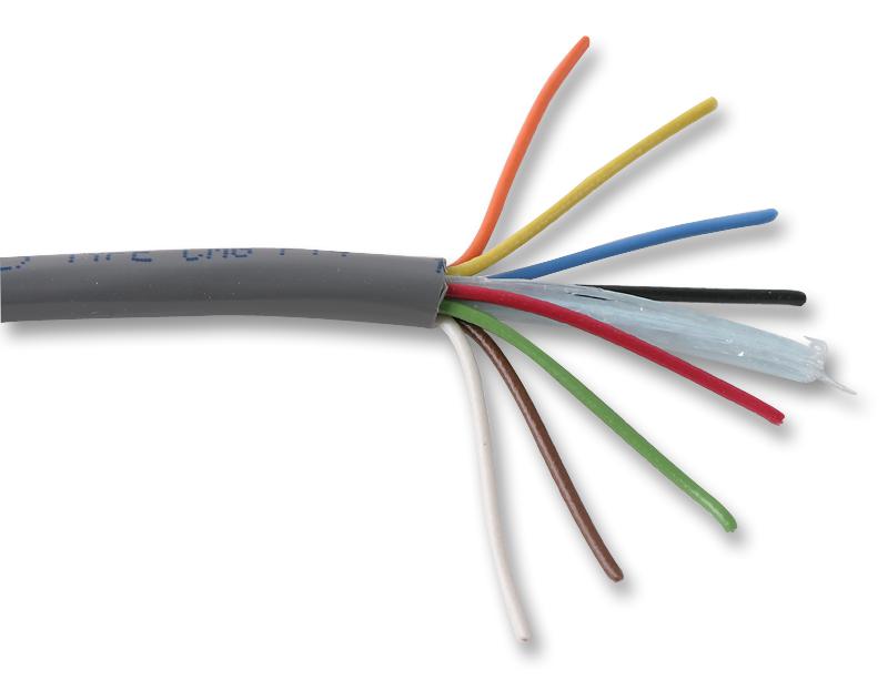 Alpha Wire 1178L SL005 1178L SL005 Multicore Cable Control Unscreened 8 Core 22 AWG 0.35 mm&Acirc;&sup2; 100 ft 30.5 m