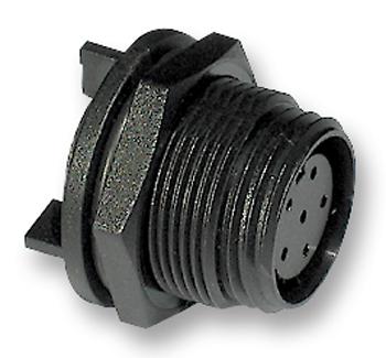 BULGIN LIMITED PX0413/06S Circular Connector, IP68, Rear Mount, Buccaneer 400 Series, Panel Mount Receptacle, 6 Contacts