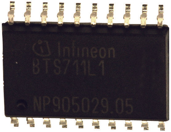 INFINEON BTS711L1XUMA1 Power Load Switch, SIPMOS, High Side, Active High, 4 Outputs, -10 to +16V Input DC, 7.5A, SOP-20 BTS711L1, SP000379623