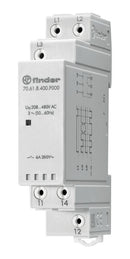 FINDER 70.61.8.400.P000 Phase Monitoring Relay, 70 Series, SPDT, 6 A, DIN Rail, Push In, 400 VAC