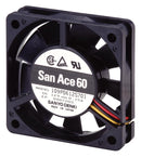 SANYO DENKI 109P0605M701 DC Axial Fan, 5 V, Square, 60 mm, 15 mm, Ball Bearing, 10.6 CFM