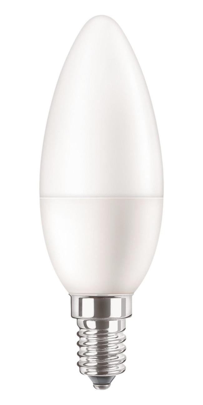 PHILIPS LIGHTING 9.29003E+11 LED Light Bulb, Frosted Candle, E14 / SES, Warm White, 2700 K, Non-Dimmable GTIN UPC EAN: 8719514312401