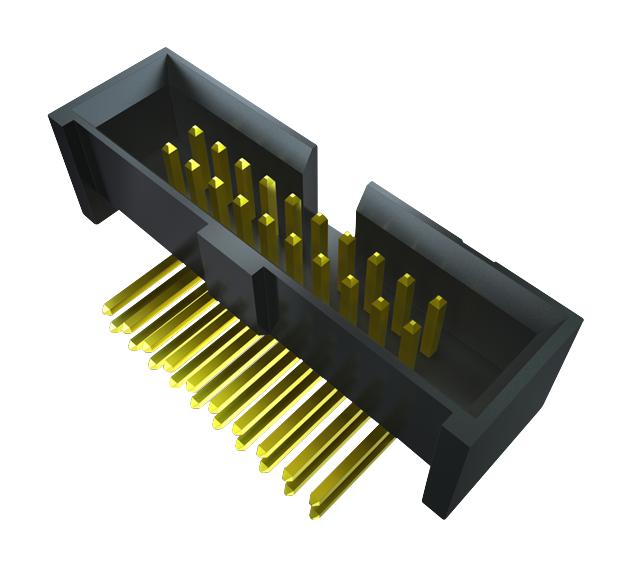 Samtec SHF-108-01-L-D-RA SHF-108-01-L-D-RA Pin Header Right Angle Wire-to-Board 1.27 mm 2 Rows 16 Contacts Through Hole SHF