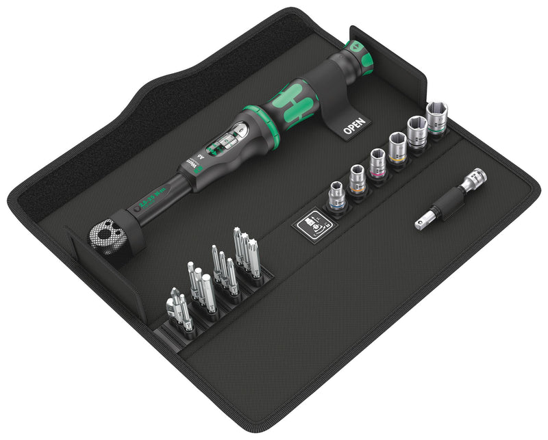 Wera 05130110001 05130110001 Torque Wrench Set 2.5N-m to 25N-m 6.35 mm Drive 290 Length 20 Piece