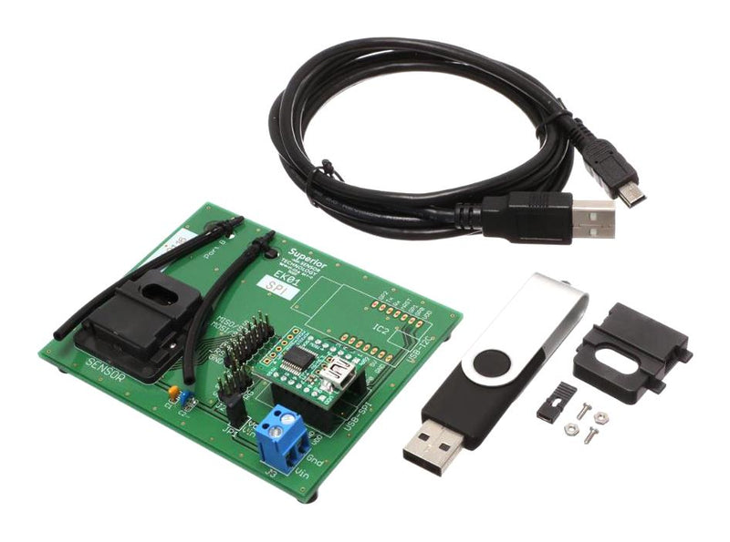 SUPERIOR SENSORS EB01-SPI Evaluation Board, Pressure Sensor, Connection Cable, USB Drive, SPI, Software and Documentation EB01