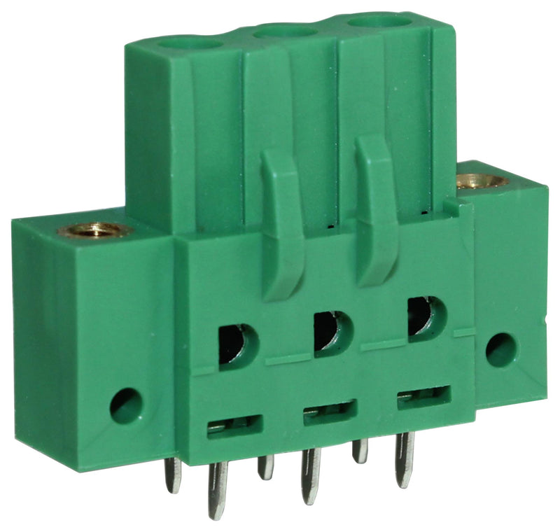 Camdenboss CTBP97VJ/3FL CTBP97VJ/3FL Terminal Block Flanged Socket 5.08 mm 3 Ways Through Hole Vertical