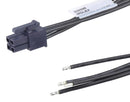 MOLEX 224095-1043 Cable Assembly, Mini-Fit Versa Receptacle to Free End, 4 Ways, 4.2 mm, 2 Row, 300 mm, 11.8 "