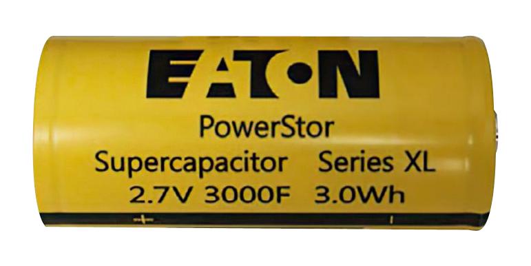 Eaton Bussmann XL60-3R0308T-R XL60-3R0308T-R Supercapacitor 3000 F 3 V Screw 0% +20% 1000 Hours @ 65&deg;C New