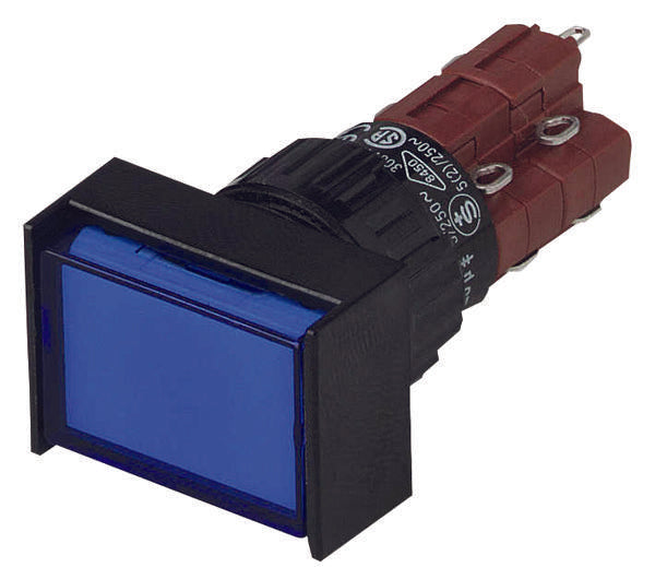 EAO 51-121.022 Industrial Pushbutton Switch, 51, 16.2 mm, SPST-NO, SPST-NC, Momentary, Rectangular