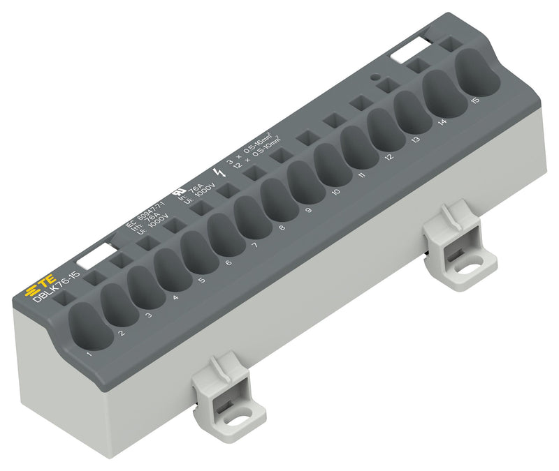 Entrelec - TE Connectivity 1SNL407611R0000. 1SNL407611R0000. TB Power Distribution 7POS 4AWG New