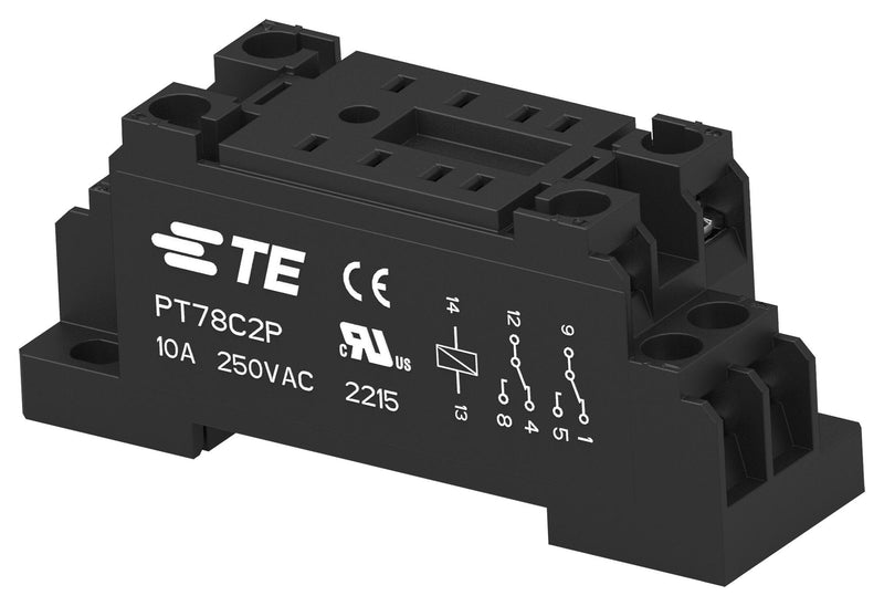 AMP - TE CONNECTIVITY 2071566-3 RELAY SOCKET, 8 PIN, 10A, 250V, DIN RAIL