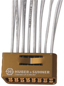 HUBER+SUHNER MF53/2X8A_21MXP/21PC24_ERG/152 RF / Coaxial Cable Assembly, MXP Jack to 2.4mm Plug x 16, MULTIFLEX 53, 50 ohm, 6 ", 152 mm, Blue