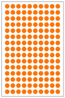 Multicomp PRO MP010411 MP010411 Label Round Self Adhesive 12 mm Paper Orange