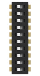 ALCOSWITCH - TE CONNECTIVITY ADEN10TTU04 DIP SW, 10CKT, SPST, 0.025A, 24VDC, TH