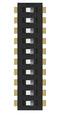 ALCOSWITCH - TE CONNECTIVITY ADEN10TTU04 DIP SW, 10CKT, SPST, 0.025A, 24VDC, TH