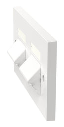 Panduit NKUKS4SAW-2G NKUKS4SAW-2G Faceplate Sloped Shuttered Keystone Modules 4