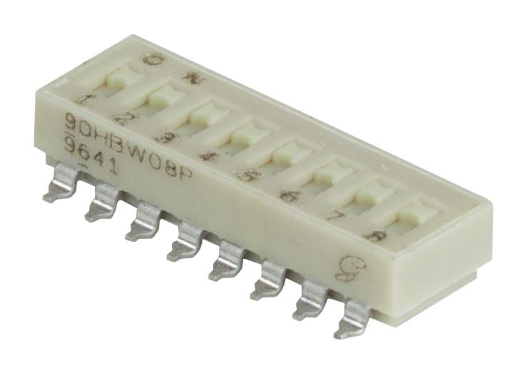 GRAYHILL 90HBW06PRT DIP / SIP Switch, 6 Circuits, Flush Slide, Surface Mount, SPST-NC, 6 V, 100 mA