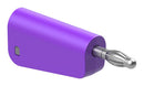 Staubli 64.1038-26 64.1038-26 Banana Test Connector 30 VAC Plug Cable Mount 19 A 60 VDC Nickel Plated Contacts Violet