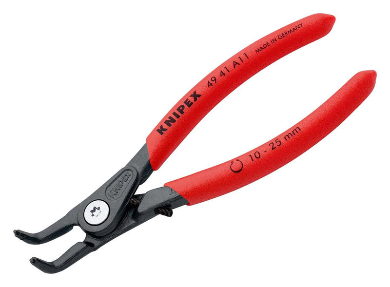 KNIPEX 49 41 A11 Plier, Circlip, 25 mm Jaw Opening Max, 130 mm, Grey Atramentised