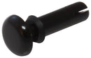 ESSENTRA COMPONENTS SR 5085B Rivet, Snap, Black, Nylon, 5.2 mm Hole Dia, 5.5 mm - 6.5 mm Grip, 9 mm Dia, 2.2 mm Depth