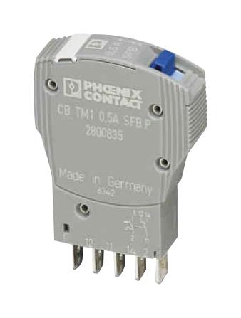 PHOENIX CONTACT 2800839 Thermal Magnetic Circuit Breaker, 4 A, 1 Pole, 50 V, Panel GTIN UPC EAN: 4046356689908 CB TM1 4A SFB P