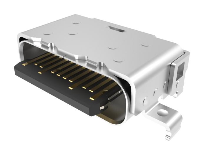 Amphenol Communications Solutions 124018402112A 124018402112A USB Connector Type C 3.1 Receptacle 24 Ways Surface Mount Right Angle