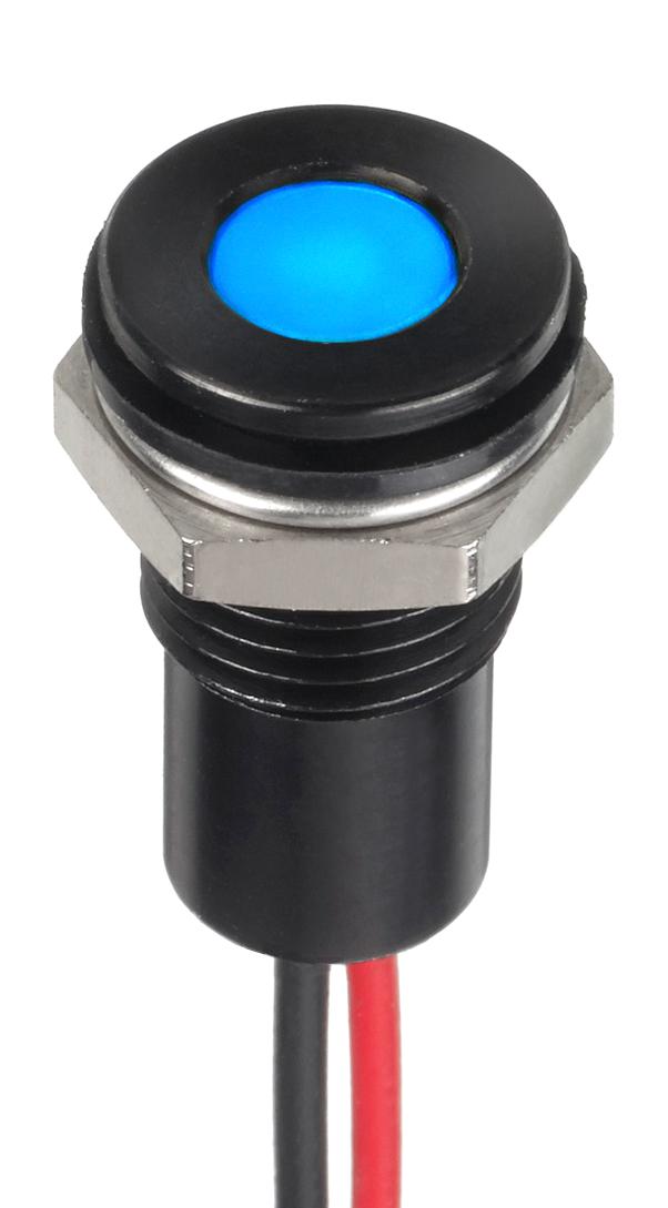 Apem Q6F5BXXB02E Q6F5BXXB02E LED Panel Mount Indicator Blue 3.8 V 6 mm 20 mA 100 mcd IP67