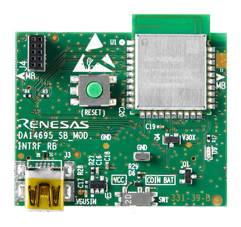 RENESAS DA14695MOD-00F1DB-P Daughterboard, Bluetooth Low Energy, DA14695MOD-00DEVKT-P Pro Development Kit